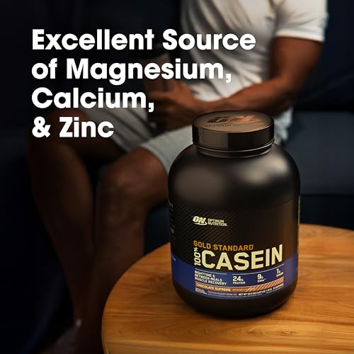 Optimum Nutrition Gold Standard 100% Casein Proteinpulver, Geschmack Chocolate Supreme, 924g, 24 Portionen