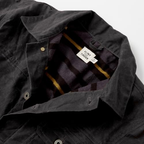 Image of Huckberry Flint and Tinder Men's Flannel-Lined Waxed Trucker Jacket