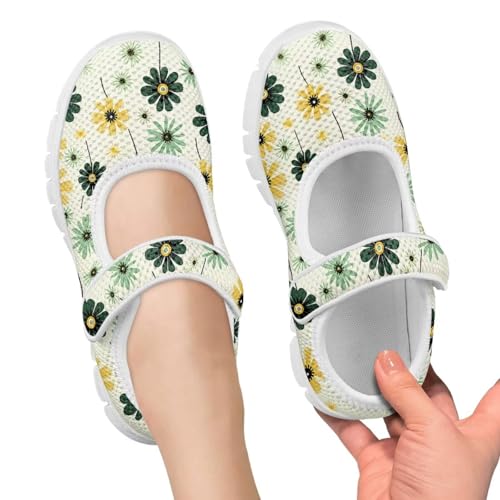 Kids Flower Mary Jane Dress Shoes for Girls Ballerina Ballet Princess Flats Shoe with Strap4
