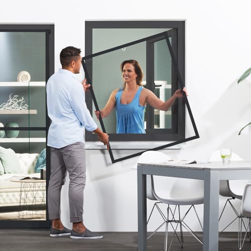 empasa Insektenschutz Fliegengitter Fenster Alurahmen Master SLIM Selbstbausatz weiß, braun oder anthrazit empasa Insektenschutz Fliegengitter Fenster Alurahmen Master SLIM Selbstbausatz weiß, braun oder anthrazit