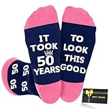 50th Birthday Gifts for Her - Funny Socks for Women Happy Birthday Gifts Ideas for 50 Year Old Mom Wife Sister