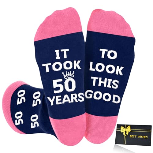 50th Birthday Gifts for Her - Funny Socks for Women Happy Birthday Gifts Ideas for 50 Year...
