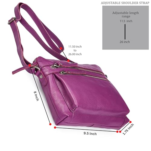 Genuine Leather Purses for Women Small Soft Crossbody Shoulder Bag Lightweight Trendy Crossover Handbags3