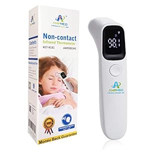 Amplim Non-Contact Forehead Thermometer for Kids and Adults – Touchless Digital Fever Thermometer with Temporal Head Function – No-Touch Baby Thermometer for Accurate Temperature Reading