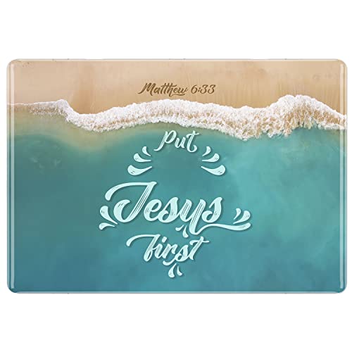 Cavka Hard Case Compatible with MacBook Air 13 15 inch Pro 16 14 M5 M4 M3 M2 M1 2026 2025 2024 2022 2020 Put Jesus First Matthew 6:33 Touch Bar Ocean Quote Christian Psalm Cover Bible Verse