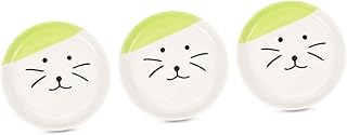 Abaodam 3 Pçs Prato De Comida De Gato De Cerâmica Pratos De Gato Largo Gato Raso Prato De Comida De Gato Tigela De Água Para Gatos Salada Rasa Tigela De Gato Tigela De Plástico Tigela De