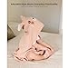 Konssy 2-Pack Muslin Baby Hooded Towels, 100% Cotton, Soft and Absorbent Baby Bath Towels for Newborn, Infant & Toddler with Animal Hooded Design(Bunny & Deer)