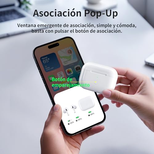 Estuche de carga inalámbrica para Airpods 3 de 600 mAh con botón de emparejamiento Bluetooth 2