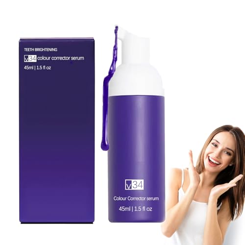 Purple Blanqueador Dental V34,Blanqueamiento Dental Pasta de Dientes Morada,Pasta de Dientes Blanqueadora,45ML Blanqueador Dientes Morado,Elimina las Manchas Efectivo,Rápida Blanquear los Dientes