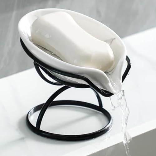 Dobbyby Leaf-Shaped Ceramic Soap Dish