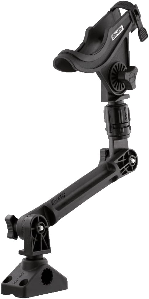Scotty Adjustable Rod Holder Extender, Black, Small