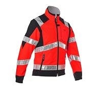 KÜBLER RESCUE Softshelljacke Herren PSA 2 - Warnrot/Marine - EN ISO 20471 Klasse 2 - Form 1094 - Größe 3XL – Ansicht 3