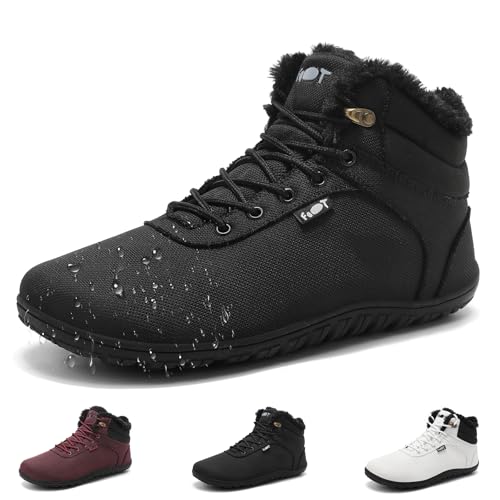 Schuvox Barfußschuhe Herren Damen Wasserdicht Herbst Winter Barfuss Schuhe mit...