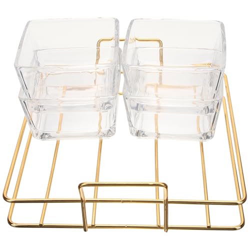 Plateau de service divisé en verre plat décoratif snacks Angoily - 2