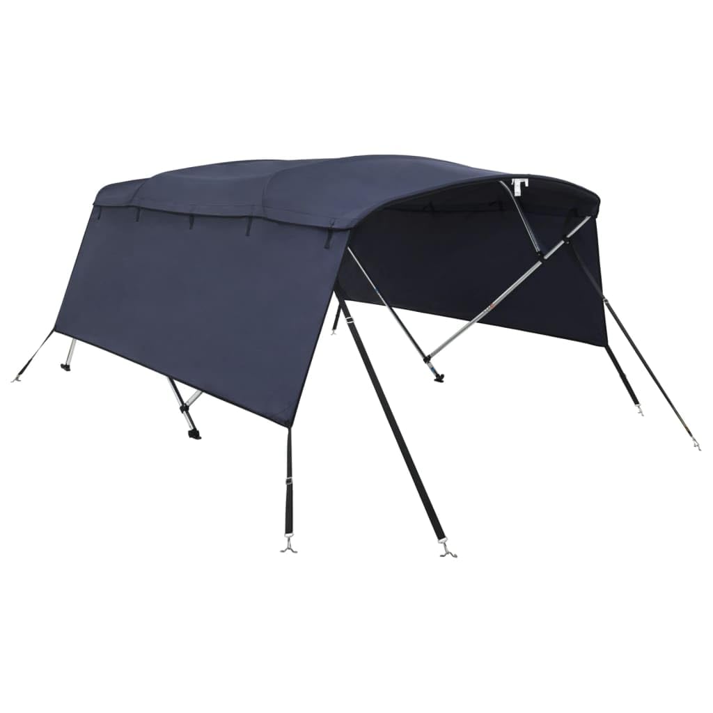 vidaXL Toit Bimini à 4 arceaux parois latérales 243x(185-198) x137 cm