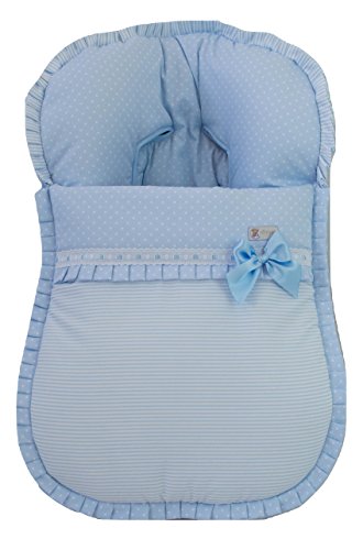 Borda y más Fußsack oder Schlafsack Babytragetasche mit Schutzhülle für Janes Matrix. Verfügbar in mehrere Farbene (Verona Hellblau)