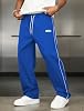ZAFUL Pantalones Deportivos Casuales de Hombre con Rayas y Cordón, Letras Y2K, Pantalones de Chándal Holgados 6