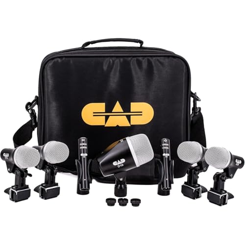Amazon.com: CAD Audio STAGE7 7-Piece Drum Mic Pack – D10 Kick, D19