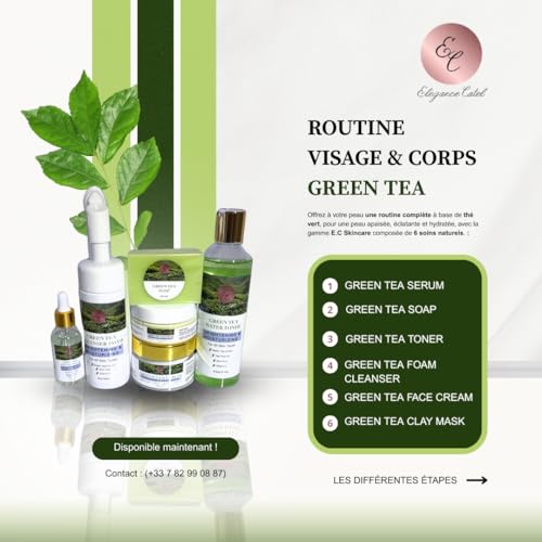 Ensemble de Soins Visage et Corps au Thé Vert Bio : Routine Complète 6 Produits - 2