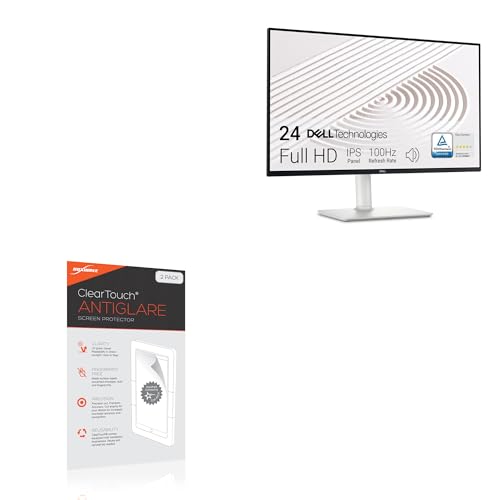 BoxWave Screen Protector Compatible With Dell S2425HS Monitor - ClearTouch Anti-Glare (2-Pack), Anti-Fingerprint Matte Film Skin