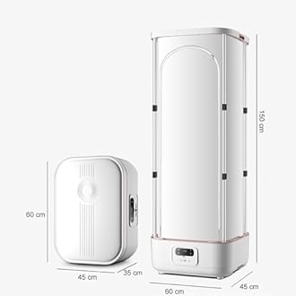 900W Folding Garment Steamer, Automatic Wireless Steam Iron with Touch Screen, Load Capacity: 11-15kg/timer: 240min/360℃ Hot Air Circulation, for Drying Clothes