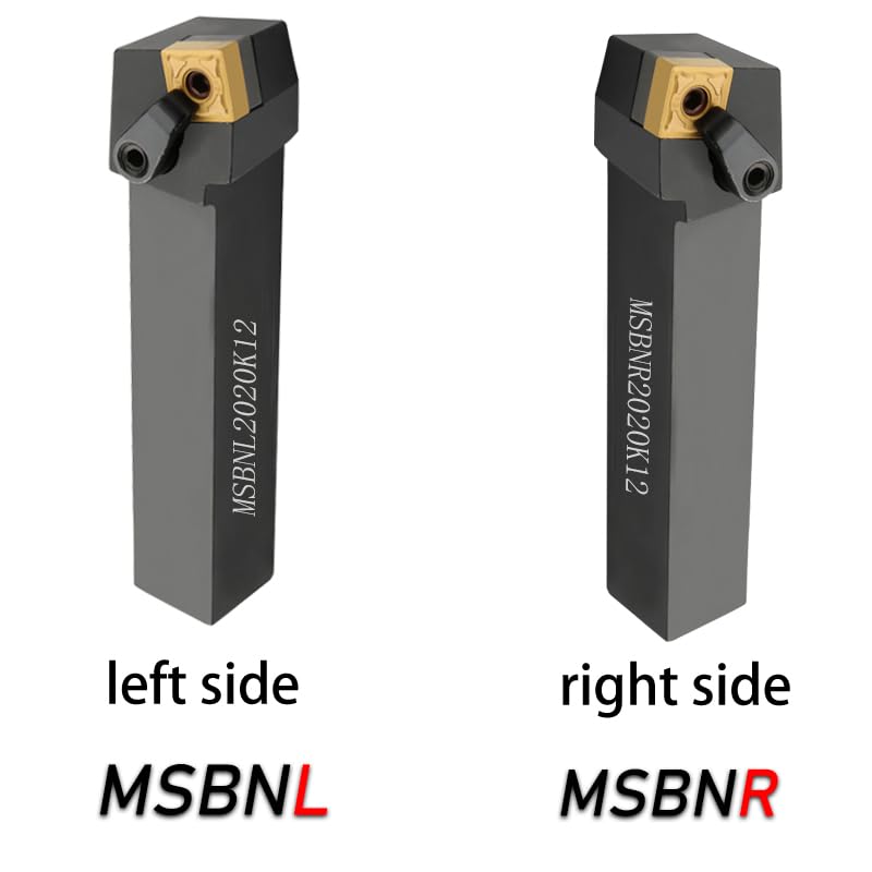 Soporte de Herramientas de torneado Exterior MSBNL MSBNR2020K12 SNMG, Insertos de carburo MSBN MSBNR, Herramientas de Corte de Barra de máquina CNC de Espuma, 1 ud.(MSBNL2020K12)