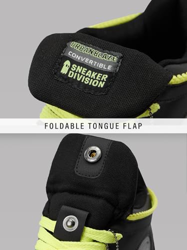 Image of The Souled Store UBZ Convertible: Shuttle 2-in-1 High Top Low Top Sneaker Textured PU and Padded Mesh Breathable Flexible Sole Streetwear Casual Sneakers for Men UK 6-11