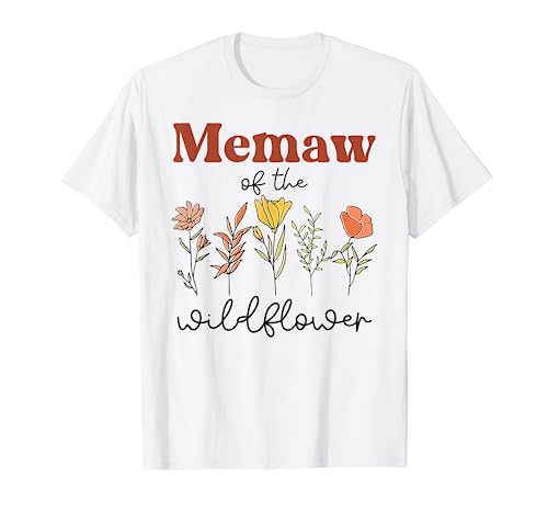 Baby Shower de cumpleaños de Memaw Of The Wildflower, Wildflower One Camiseta