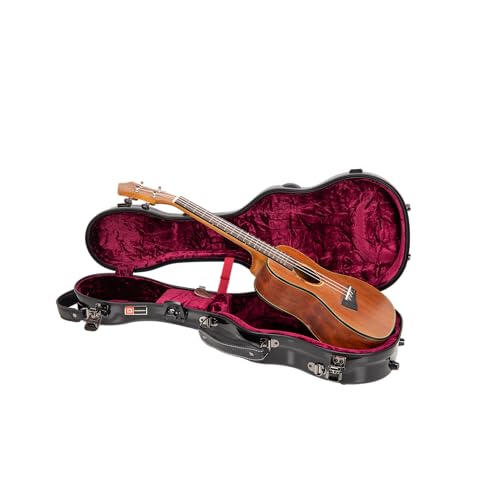 Étui ukulélé Concert Crossrock CRF2030CUBK en fibre de verre noir rigide