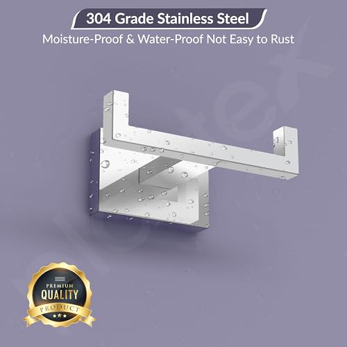 Image of Plantex 304 Grade Stainless Steel Robe Hook /Cloth Hanger /Robe Hooks for Bathroom /Hooks for Wall /Bathroom Accessories - Chrome (Benz)