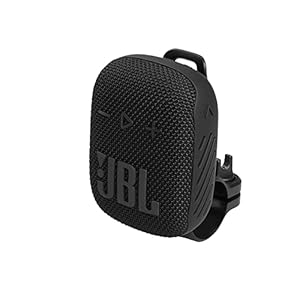 JBL Wind 3S Mini Draagbare Bluetooth Speaker met Bass Boost van Harman Kardon – Robuuste Luidspreker met Clip voor Fiets, Scooter en Motorfiets – Waterdicht tot IP67-5 Uur Speelduur – Zwart