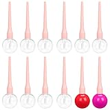 RONRONS 12 Pieces 11ml Pink Lollipop Empty Lip Gloss Tubes, Light Bulb Lip Balm Container for DIY Lipstick Samples