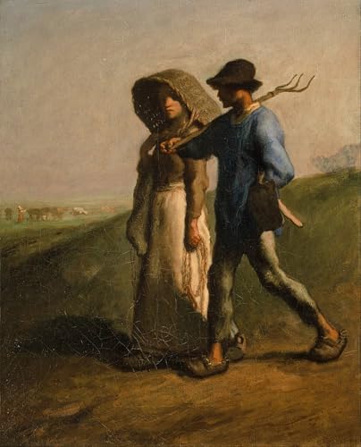 Tableau Aller au travail de Jean-François Millet par RZHRHJES, toile 60x90cm