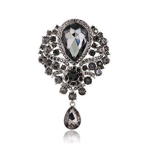 Broche de Mujer, Broche de aleación, Broche Colgante de Cristal para Mujer, Accesorios de Pin, Accesorios de Ropa Exterior, Hebilla, Broches exquisitos