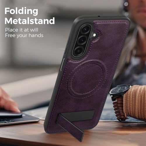 Image of Lunivop for Samsung Galaxy A17 Case PU Leather Purple