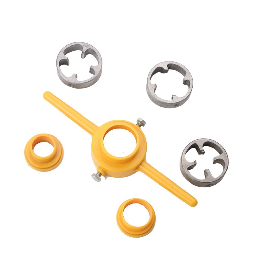 Buy ARMYJY 6pcsTap and Dies Set Tap&Die Set Manual Pipe Threader 1/2 3/