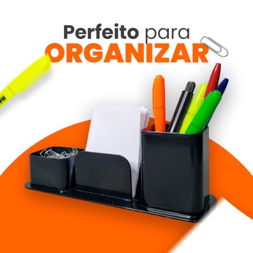 Porta lembrete/lápis/clips preto 3031.p Dello