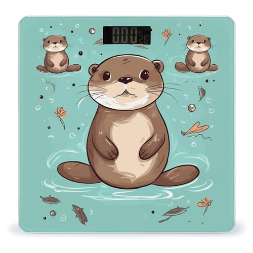 Báscula Digital de Baño Cartoon Cute Otter 400 lb miniatura 1