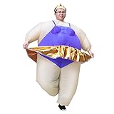JYZCOS Inflatable Ballerina Costume for Adult Women Blow Up Fat Suits Halloween Fancy Dress (Purple)