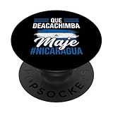 Bandera Vintage Nicaragua Deacachimba Maje PopSockets PopGrip Adhesivo
