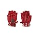 Women Punk Rock Half Finger Gothic Gloves Cosplay Costume Rivets Studded Biker Driving Leather Fingerless Gloves Red