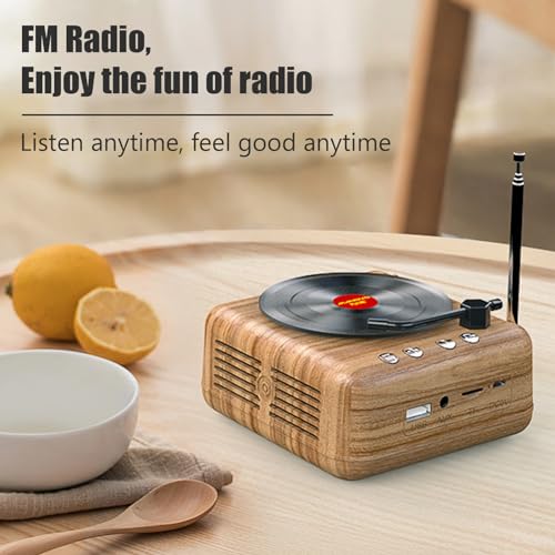 Fdit Haut-Parleur Bluetooth de Style Platine Vinyle Rétro, Tourne-Disque Vinyle Haut-Parleur 5W à L’ancienne, Son Surround Stéréo 360 ° et Amélioration des Basses - Les Beatles, Paul McCartney, John Lennon, RIngo Starr, George Harrison Fdit Haut-Parleur Bluetooth de Style Platine Vinyle Rétro, Tourne-Disque Vinyle Haut-Parleur 5W à L'ancienne, Son Surround Stéréo 360 ° et Amélioration des Basses – Image 3