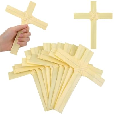 Bucherry 50 cruces artificiales de 8 pulgadas para Domingo de Palma Semana Santa, a granel, Pascua, religiosas, cristianas, oración, hojas, regalo cristiano para la Cuaresma, Semana Santa, Pascua | Ya disponible en tu tienda friki favorita! En mundofriki.es!