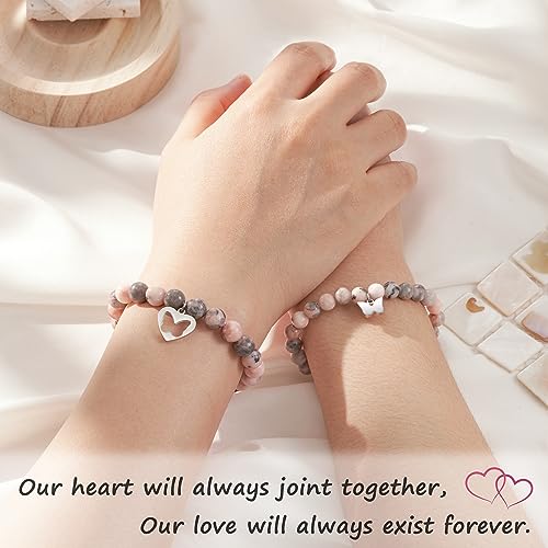 Mother Daughter Bracelets, Charm Matching Bracelets Set for Mom Daughter Girls As A Gifts for Christmas Birthday Mothers Day2