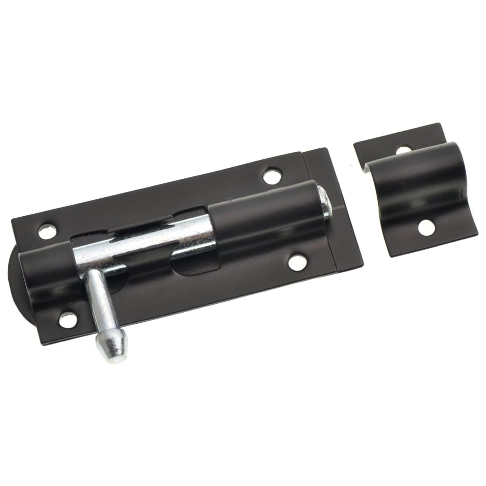 Merriway Black Bh04258 75Mm (3 Inch) Japanned Heavy Duty Tower Bolt