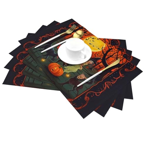 Sets de table de cuisine durables lavables lot de 6 tapis de dîner PVC