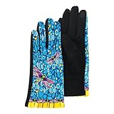 RainCaper Tiffany Dragonfly - Purple Women’s Texting Gloves, Warm Touchscreen Gloves for All-Season Travel, Fashion, Museum & Dressy Wear, One Size