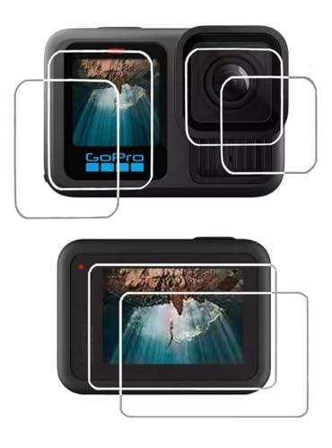 Image of VERTUS Premium Tempered Glass Screen Protector for GoPro Hero 13 Action Camera [2(Front) + 2(Back) + 2(Lens)]