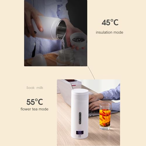 Hervidor eléctrico portátil de acero inoxidable 500ml miniatura 6
