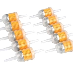 FOCCTS 10 Pcs Filtre à Carburant Universel Carburant Rapide de Filtre à Essence de 6 mm, 8 mm, machines pour filtrer l’essence, modèle: 131-261-275
